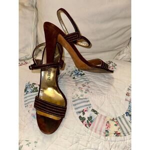 YSL YVES SAINT LAURENT SUEDE SANDALS